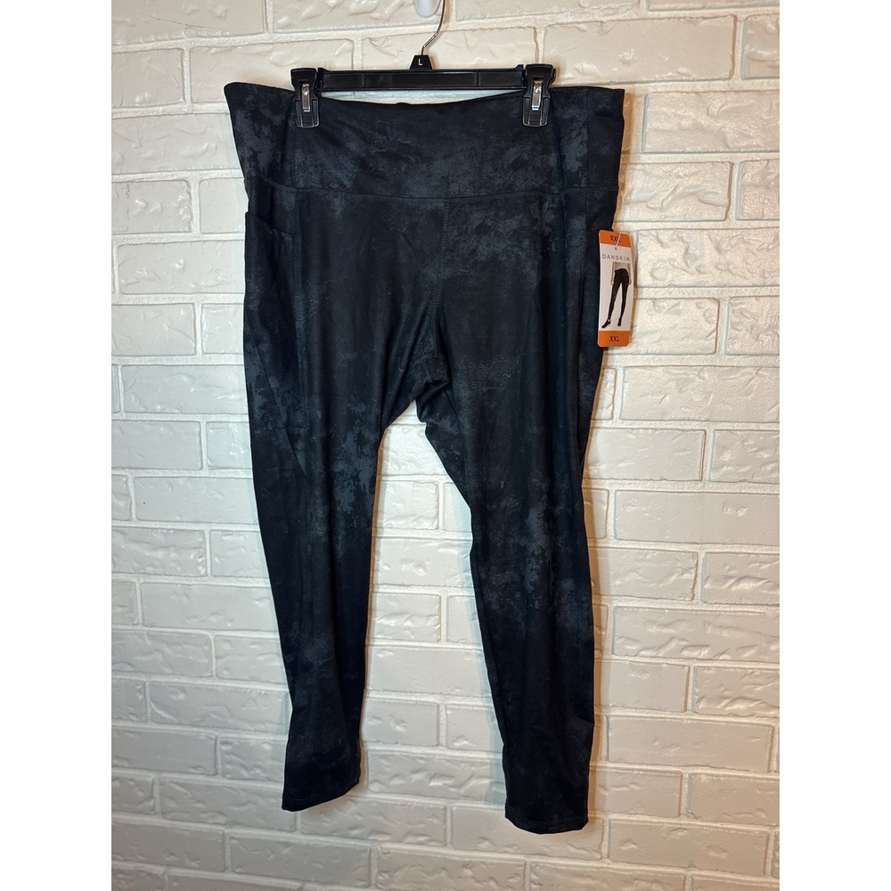 NWT Danskin Ladies' High Waist Interlock Legging With Pockets XXL Marble